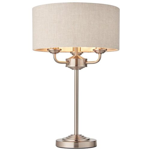  Endon 94369 - Stona lampa HIGHCLERE 3xE14/18W/230V bež/mat hrom Cene