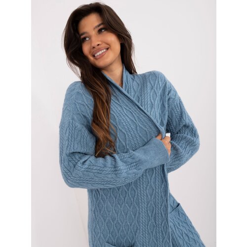 Wool Fashion Italia Cardigan-AT-SW-2366.61-Blue Cene