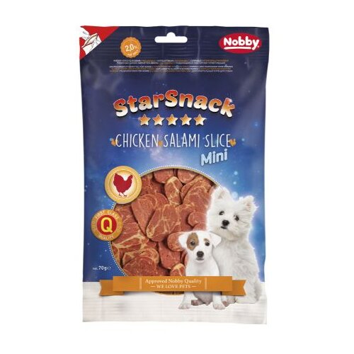 Nobby starsnack mini chicken salama - 70 g Slike