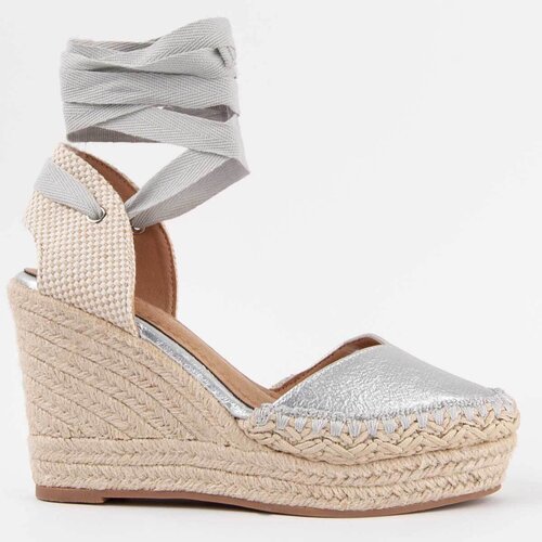 Leindia Espadrile 102787 Srebrna Cene