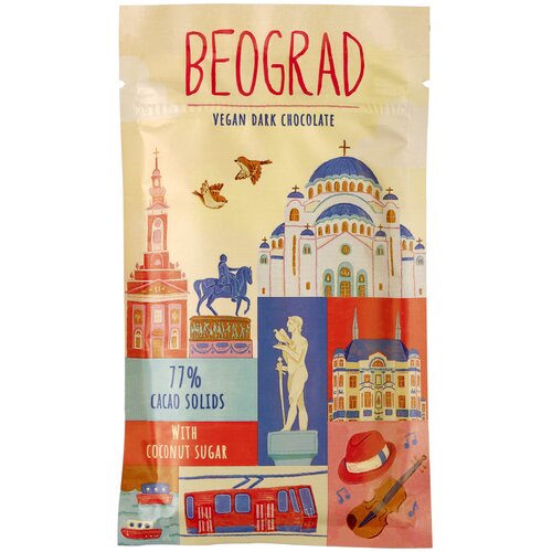  Beograd 77% crna čokolada 100gr Cene
