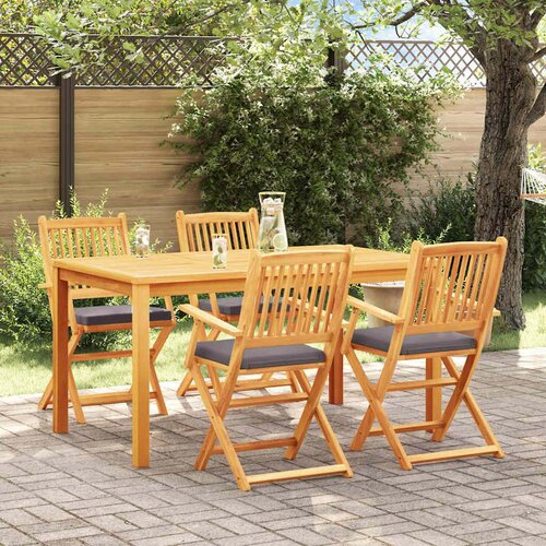  Sklopiva stolica s jastukom 4 pcs Siva 49 x 57,5 x 92 cm Cene
