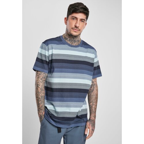 Urban Classics Yarn Dyed Sunrise Stripe Vintageblue T-Shirt Slike