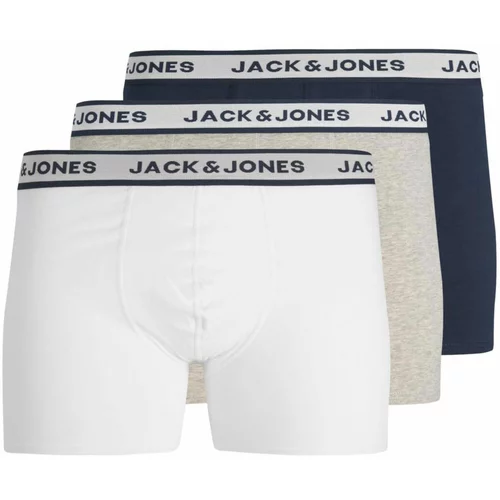 Jack & Jones Boksarice mornarska / svetlo siva / črna / bela