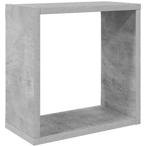 Kockaste zidne police 2 kom siva boja betona 30 x 15 x 30 cm Slike