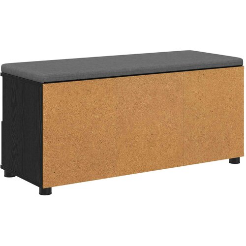  Klupa za hodnik s jastukom Crni Hrast 100 x 38 x 46 cm Slike
