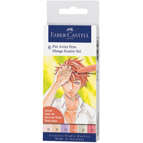 Flomaster Pitt artist 6boja Manga Kaoiro Faber-Castell 167168 blister Cene