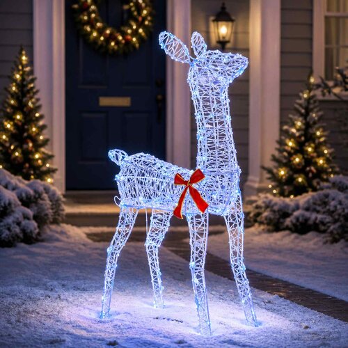  3D Božićni irvas LOVIISA 110 LED lampica Plava 70 x 26 x 100 cm Cene