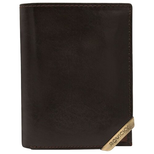 Fashion Hunters Dark brown and brown vertical men&amp;#039;s wallet Slike