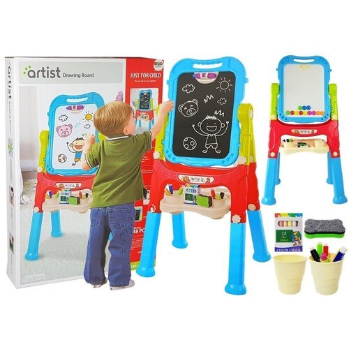  Edukativna magnetska ploča s kredom + dodaci - crveno/plava Cijene