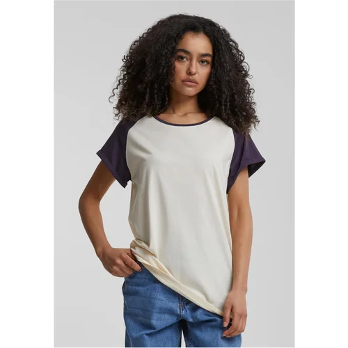 Urban Classics Women's T-shirt Contrast Raglan cream/purple