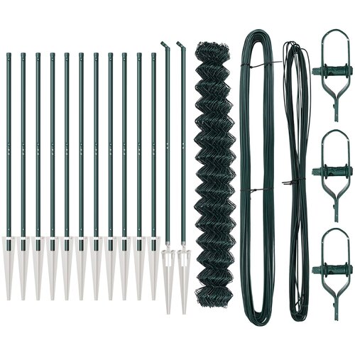 vidaXL Ograda od lančanih veza Set od 2 Zelena Metal 1.5 x 25 m Cijene
