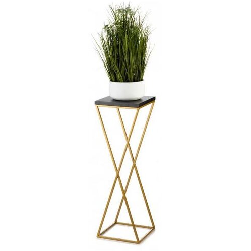  Stalak za cveće LOFT 70x24 cm, zlatna/crna Cene
