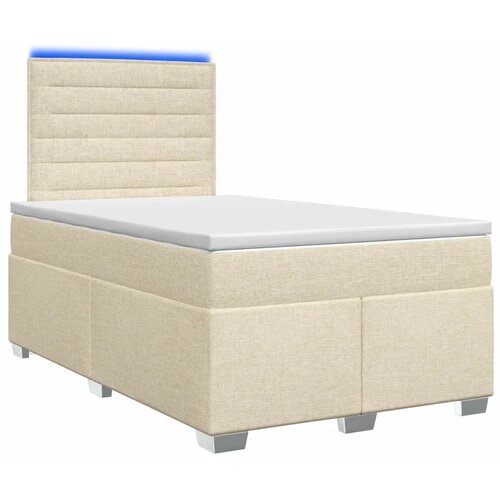 Boxspring krevet s madracem Krem 120 x 200 cm Tkanina - Krem 120 x 200 cm Dizajn linija Slike
