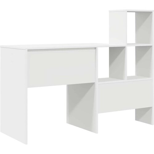  Stol s ladicama Bijelo 131,5 x 50 x 106,5 cm Konstruirano drvo Slike