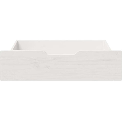 VidaXL Ladice ispod kreveta 2 kom bijele 75x55x16 cm od borovine Slike