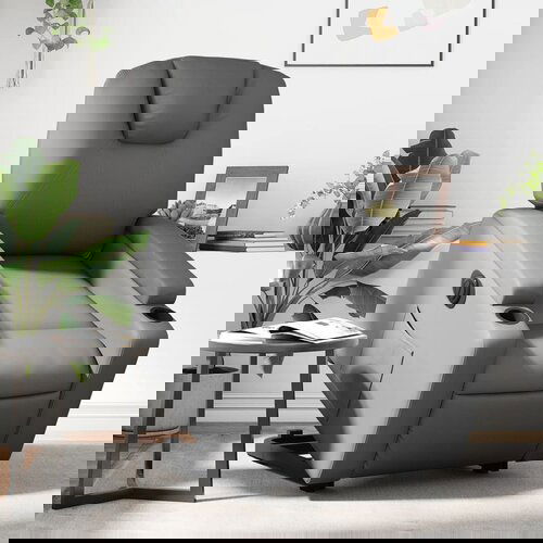 vidaXL električni naslanjač s funkcijo vstajanja sivo umetno usnje Cene