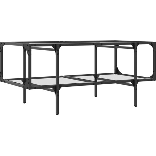  Stolić s prozirnom staklenom povr&amp;scaron;inom 98,5x50x45 cm čelik Prozirna Slike