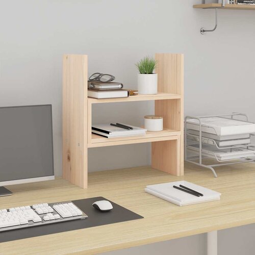  Stalak za monitor (39 - 72) x 17 x 43 cm od masivne borovine Slike