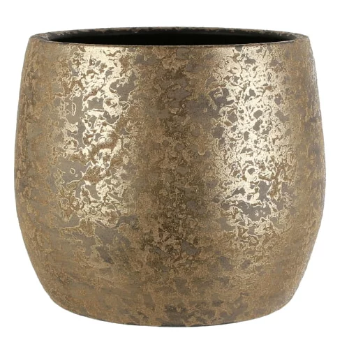 Cvetlični lonec Clemente (Ø 38 x v 31 cm, keramika, zlata)