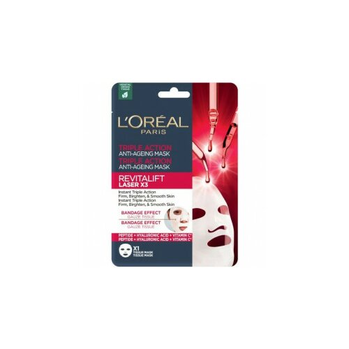 Loreal L'OREAL Paris Revitalift Laser X3 triple action maska za lice u maramici 1100016408 Slike