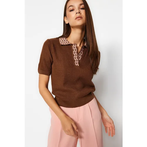 Trendyol Blouse - Brown - Regular fit