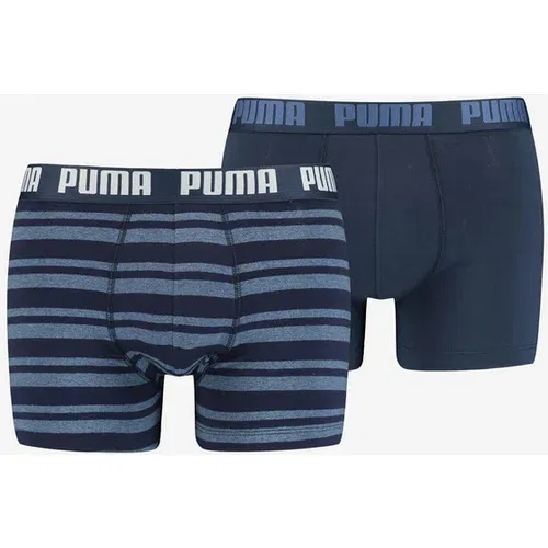 Puma HERITAGE STRIPE BOXER 2P Muške bokserice, tamno plava, veličina