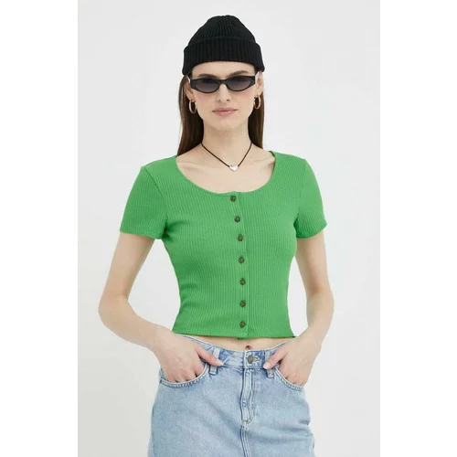 Levi's Kratka majica ženski, zelena barva
