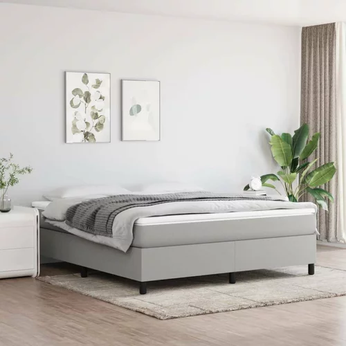  Box spring postelja z vzmetnico svetlo siva 180x200 cm blago, (20790118)