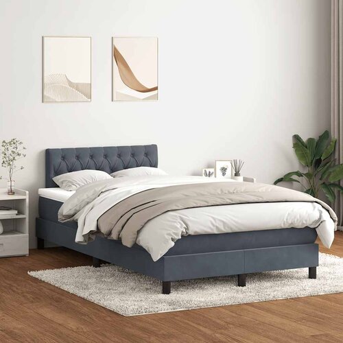 Box Spring krevet s madracem i LED tamno sivi 120x220 cm bar&scaron;un Cijene