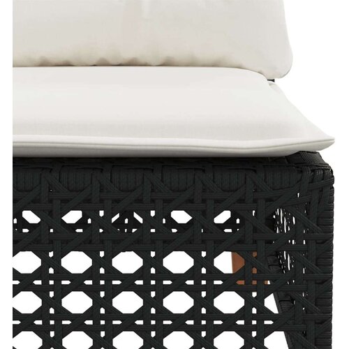  8-dijelni set vrtnih sofa od poliratana s jastucima crni Slike