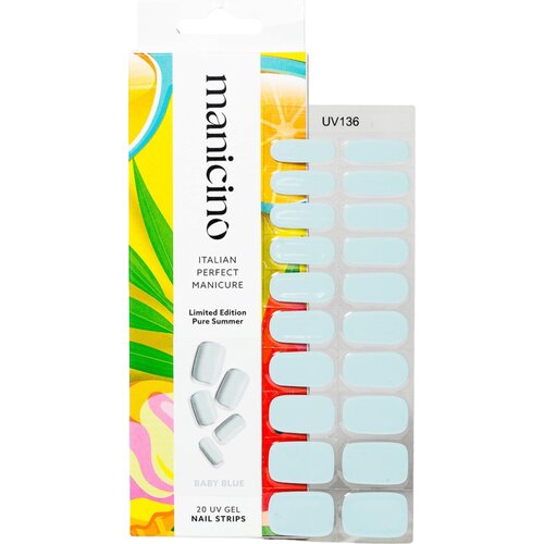  UV Gel Nail Strips - Baby Blue Cene