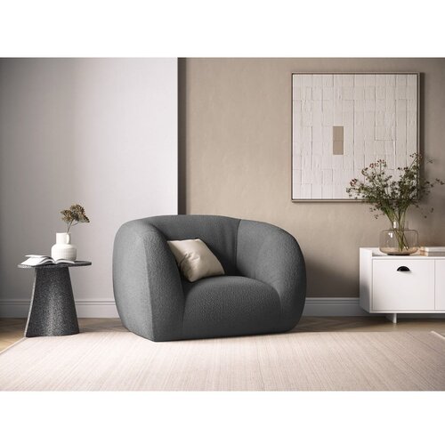 Cosmopolitan Design Siv fotelj iz tkanine boucl&amp;eacute; Essen &amp;ndash; Slike