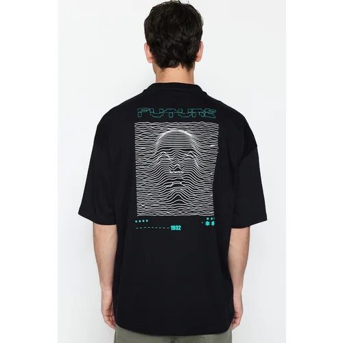 Trendyol T-Shirt - Black - Oversize