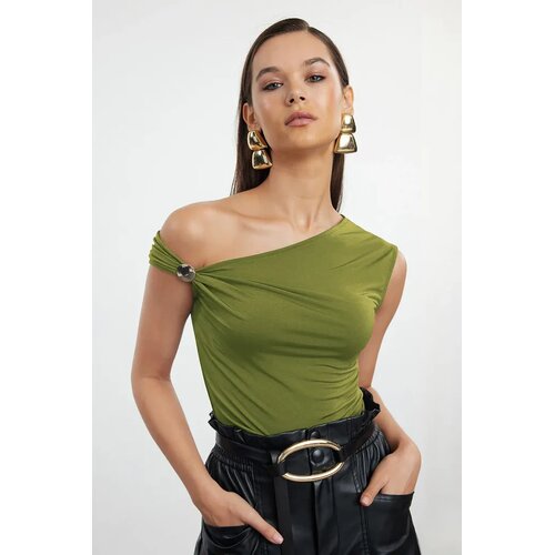 TRENDYOLMILLA Ženska bluza Tprss24Bz00007, MaslinastoZelena Cene