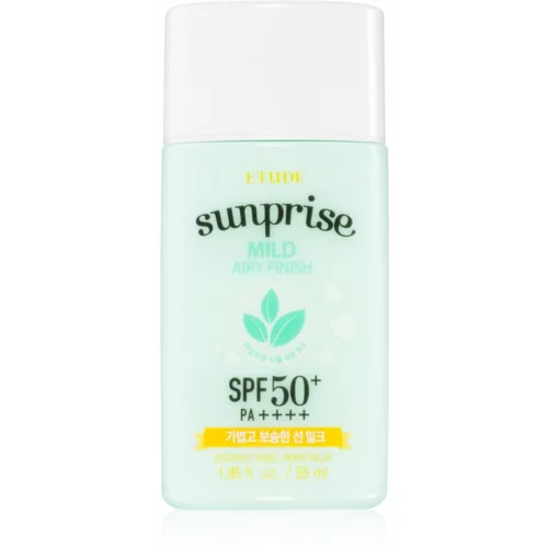 ETUDE Sunprise Mild Airy Finish mineralni zaščitni fluid za obraz SPF 50+ 55 ml