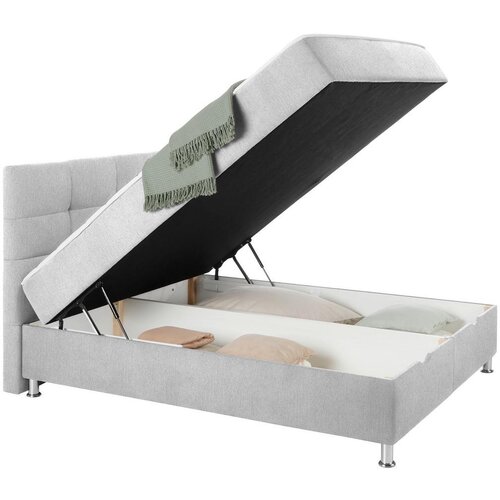 M&amp;ouml;max Postelja Boxspring Oviedo, Svetlo Siva, 160x200 Slike