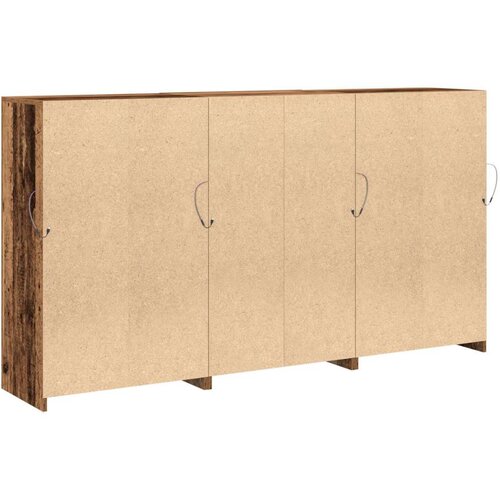  Sideboard sa LED svjetlima Staro drvo 181.5x37x100 cm Inženjersko drvo Slike