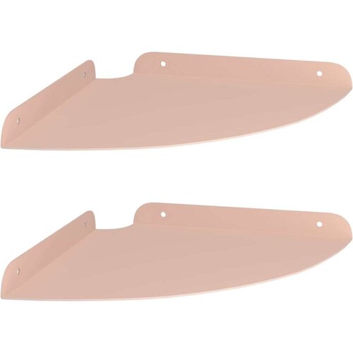 Lebdeća polica s policom 2 pcs Ružičasta 24 x 24 x 2 cm - Ružičasta 24 cm 2 Slike
