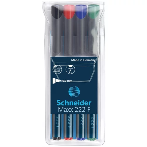 Schneider Marker OHP 222 F 0,7 mm, komplet, 4 barve