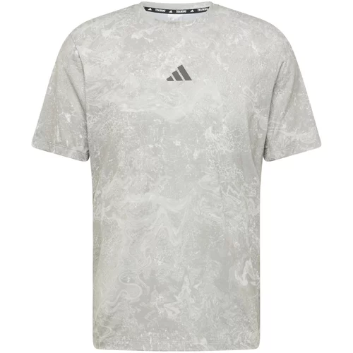 Adidas Tehnička sportska majica 'Power Workout' siva melange / crna