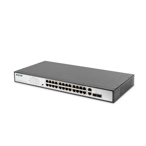 Digitus DN-95343 network switch Unmanaged Fast Ethernet (10 /100) Power over Ethernet (PoE) 1U Black, Silver Slike