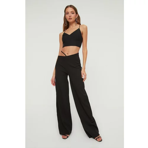 Trendyol Black Piping Detailed Trousers