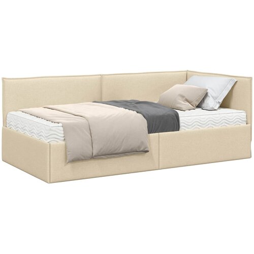vidaXL Kotni okvir postelje z matrico z vzglavjem 2 pcs krema Žamet, (5000162778) Cene