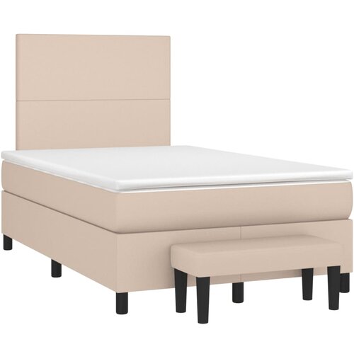 VidaXL Krevet s oprugama i madracem 120x190 cm od umjetne kože Slike