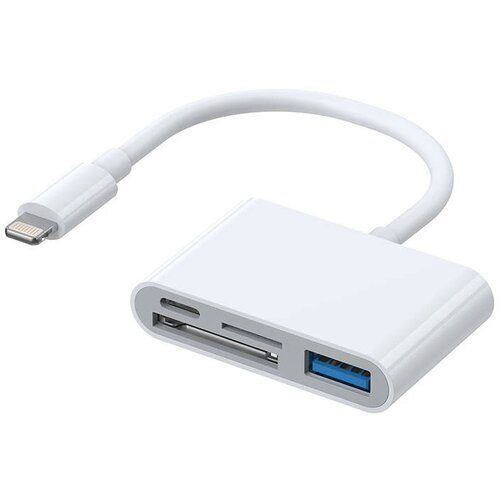 Joyroom Adapter Lightning to USB OTG S-H142 čitalec SD kartic, microSD (bel), (20636329) Cene