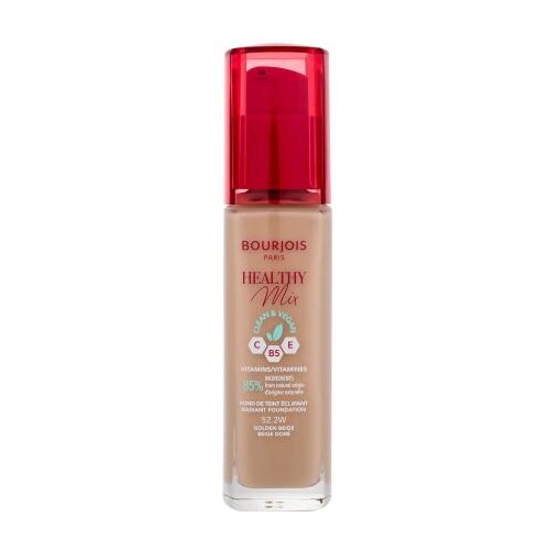 Bourjois Healthy Mix Clean & Vegan Radiant Foundation tekoča ličila za poenotenje tona kože 52.2W Golden Beige 30 ml Cene