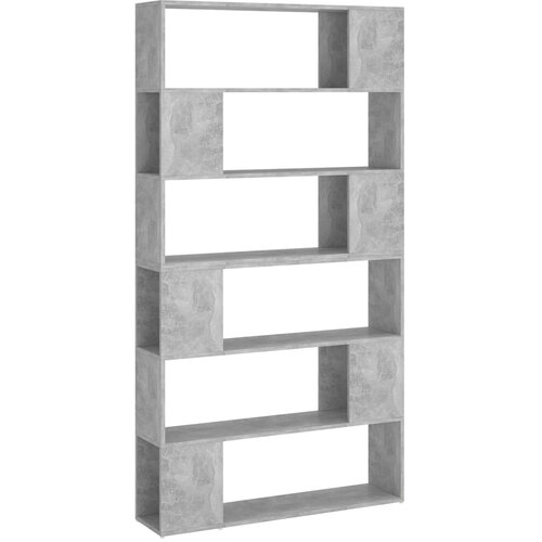 Maison Chic Knjižna omara - Knjižni regal za razdelitev prostora betonsko siva 100x24x188cm, (21725981) Slike