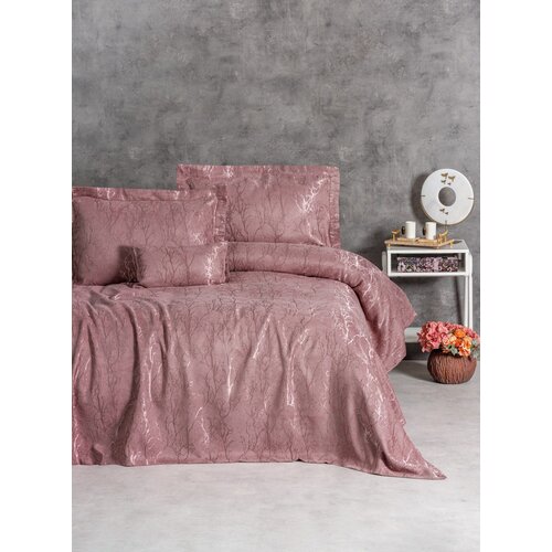 Dalya - dusty rose dusty rose double bedspread set Slike