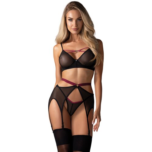 Obsessive Novenes 3-pcs Set Black XL/XXL Cene